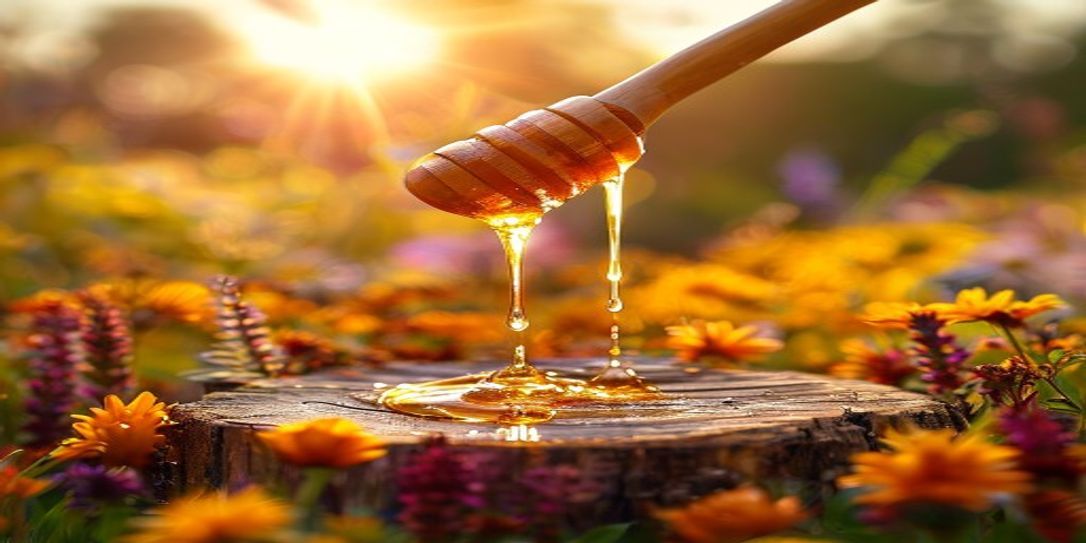 Golden honey harvesting in an Arkansas apiary