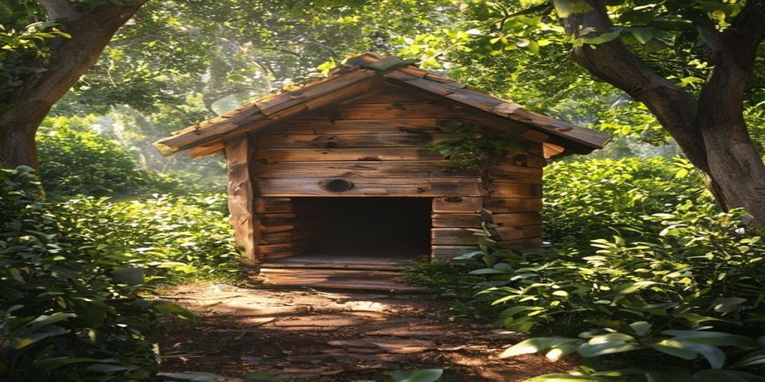 A healthy beehive positioned in the shade to protect it from Arkansas summer heat