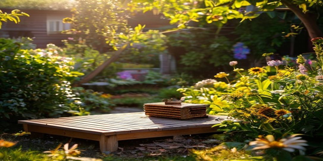 Urban beekeeping starter kit setup in a backyard